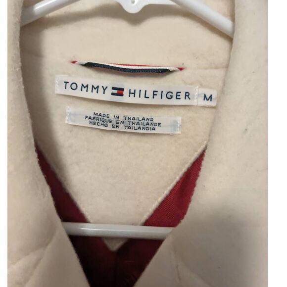 Tommy Hilfiger Medium Vintage Wool Blend 9/2001 Cream Pea Coat. Fall, Winter - Picture 5 of 5